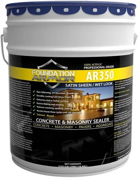 5 gal. Solvent Based Acrylic Wet Look Concrete Sealer and Paver Sealer