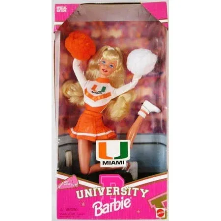 University of Miami Special Edition Cheerleader Barbie Doll