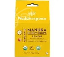 Wedderspoon Organic Manuka Honey Lozenges Lemon 4 oz