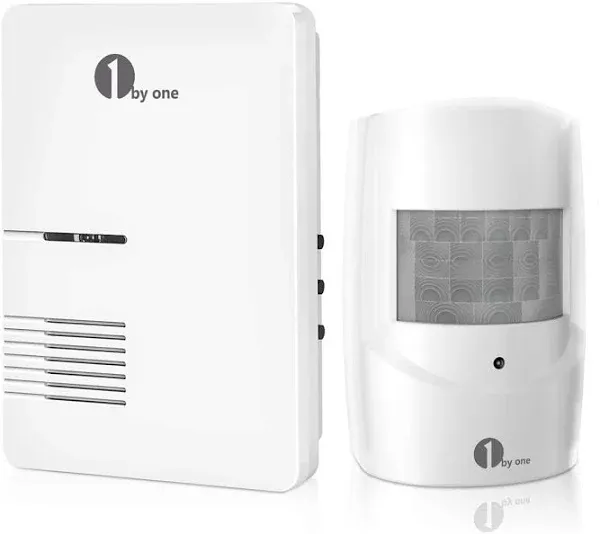 1Byone Driveway Alarm, Home Security Alert System with 36 Melodies, 1 Plug-In Re