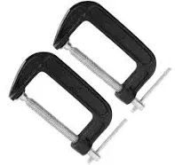 2 Inch C-Clamp Set, Heavy Duty Steel C Clamp Industrial Strength C Clamps for Woodworking, Welding, and Building (4Pcs)