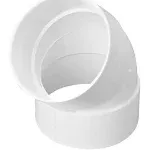 NDS Styrene Sewer Drain Elbow, White, 4"