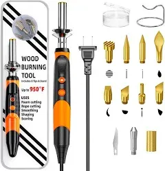 Wood Burning kit, Professional WoodBurning Pen Tool, DIY Creative Orange