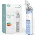 GROWNSY Nasal Aspirator for Baby, Electric Nose Aspirator for Toddler, Baby Nose Sucker, Automatic Nose Cleaner with 3 Silicone