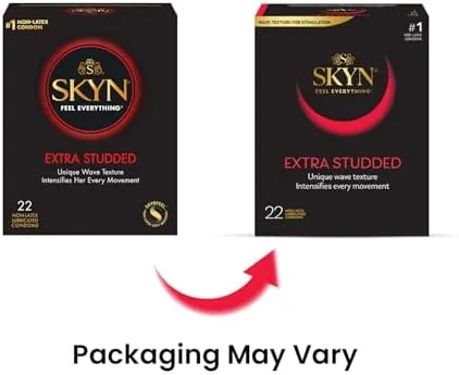 Skyn Extra Studded Non-Latex Condoms