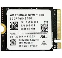 SN740 m.2 2230 SSD 2TB NVMe PCIe for Steam Deck Surface pro9, for Flow, for Camera Y