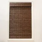 Radiance Cordless Dockside Flatstick Bamboo Roman Shade, 30" x 64", Cocoa