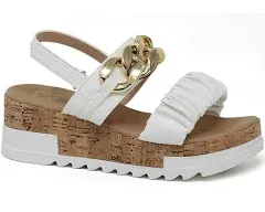 Yoki Women's Cork Platform Sandal Wedge