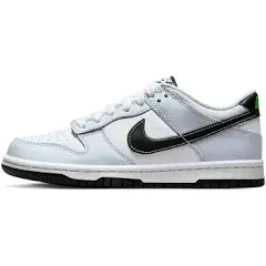 Nike Dunk Low Big Kids' Shoes (FB9109-107, White/Football Grey/Green Strike/Black)