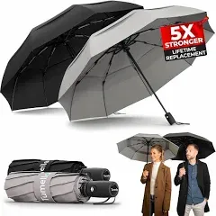 Tumella Strongest Windproof Travel Umbrella, Small Strong but Light Portable and Automatic Folding Rain Umbrella