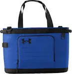 Under Armour Contain 30 Can Cooler Tote, Black/Royal