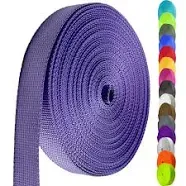 Nylon Webbing 1.5 Inch, Heavy Duty Nylon Webbing Strap 12 Yard,Durable Nylon Strapping for Indoor or Outdoor Gear, DIY Crafting, Repairing (Light Purple, 1"-12 Yard)