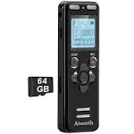 16GB Digital Voice Activated Recorder for Lectures - Aiworth 1160 Hours Sound Audio Recorder Dictaphone Voice Activated Recorder Recording Device