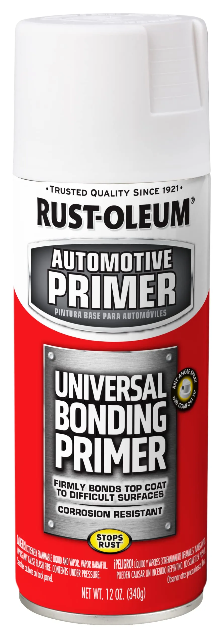 Rust-Oleum 286793 Automotive Universal Bonding Primer Spray, 12 oz, Flat White