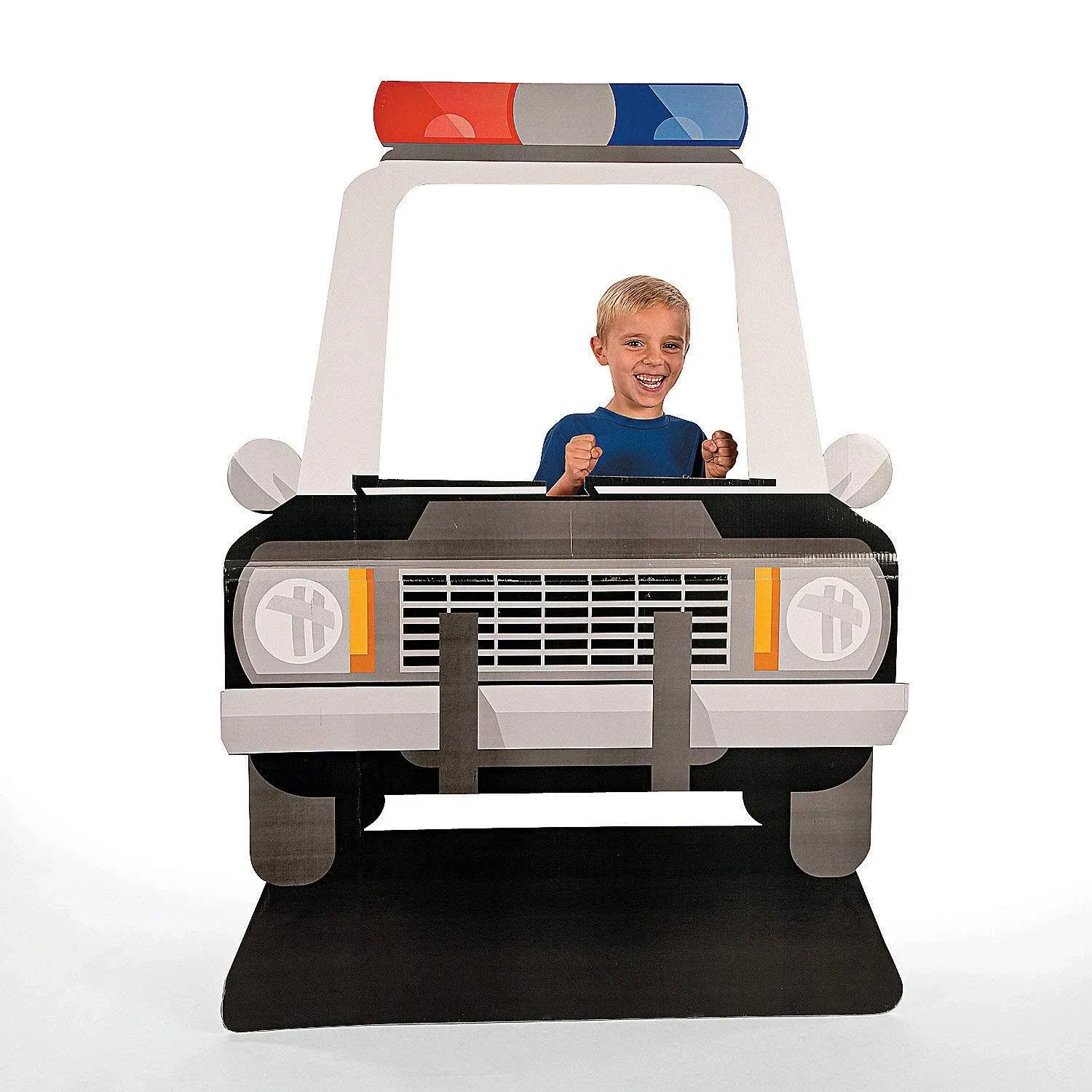 Fun Express - Police Car Photo Stand up for Birthday - Party Decor - Large Decor - Floor Stand Ups - Birthday - 1 Piece