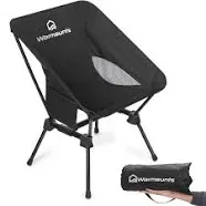 Ultralight Camping Chair Backpacking, Compact Folding Camp Chair w/Side Pocket, Portable Camping Chair w/Storage Bag for Hiking, Travel, Beach, Fishing, Support 400lbs (2)