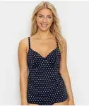 Freya Jewel Cove Underwire Non Padded Plunge Tankini Top, Black