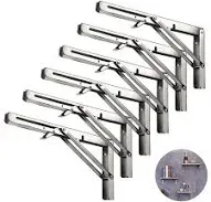 16 inch Heavy Duty Stainless Steel Collapsible Shelf Brackets