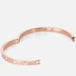 Kate Spade New York Set in Stone Hinged Bangle - Clear Rose Gold