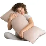 Pharmedoc Body Pillow for Adults - Side Sleeper and Pregnancy Pillow