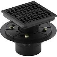 Kohler K-9136-BL Clearflo Square Design Tile-In Shower Drain Matte Black