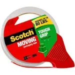 Scotch Tough Grip Moving Packaging Tape, 1.88" x 54.6 yds, with Dispenser