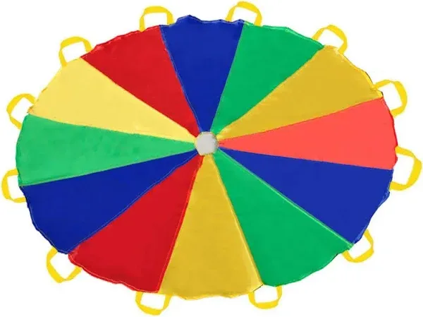 Parachute for Kids 6&#039; with 9 Handles Game Toy for Kids Play