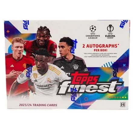 2023-24 Topps Finest UEFA Club Competitions Soccer Sealed Hobby Box 2 AUTOS