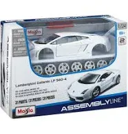 Maisto 1:24 Scale Assembly Line Lamborghini Gallardo LP 560-4 Diecast Model Kit, White