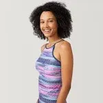 Women's Summer Haze High Neck Macrame Back Tankini Top