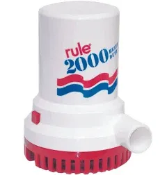 Rule 10 Bilge Pump 2000 GPH Non-Automatic 12 Volt Submersible Pump