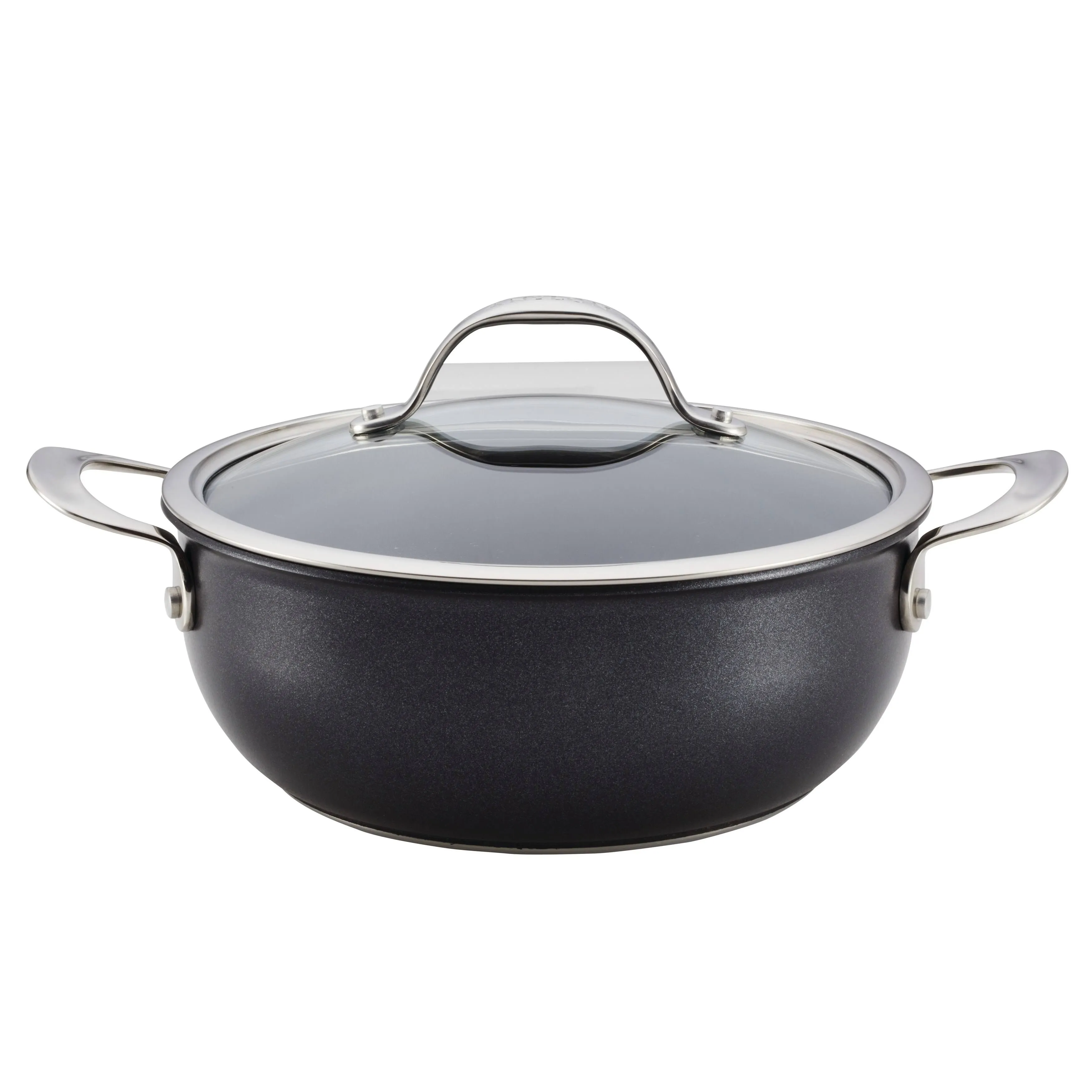 Anolon x Hybrid Cookware Nonstick Aluminum Nonstick Casserole Pan with Lid, 4-Quart