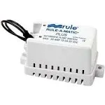 7" White Rectangular Rule A MATIC Plus Float Switch with Fuse Holder at christmas.com 40FA