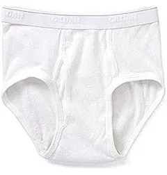 Gildan Men's Cotton Brief Underwear 6-Pack (Large, White)