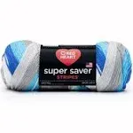 Red Heart Super Saver Yarn, Calm Stripe