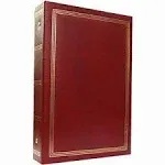 3-Ring 2-Up Slip-In Pocket Burgundy Binder Album for 400 Photos - 4x6