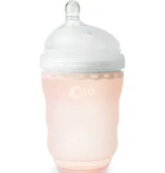 Olababy GentleBottle, Silicone Baby Bottle - 4oz, Coral