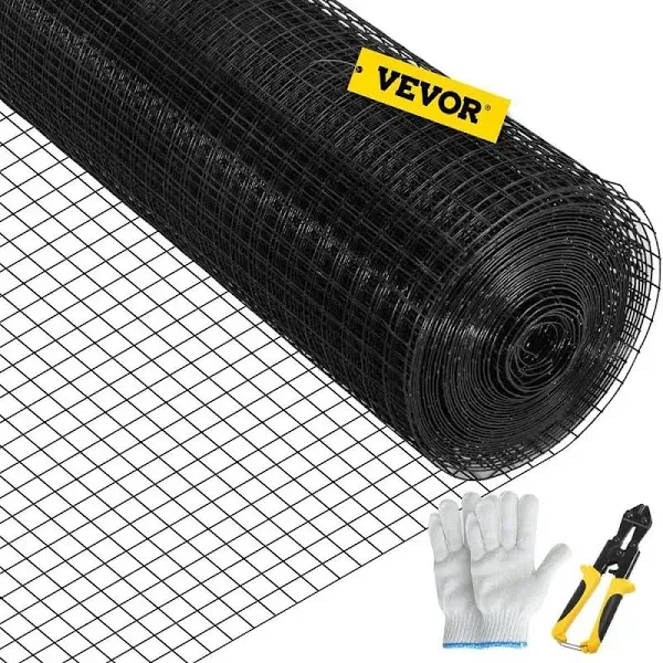 VEVOR 48&#034;x50&#039; Welded Wire Fence Vinyl Coated Chicken Rabbit Mesh 1&#034;x1&#034; 16 Gauge