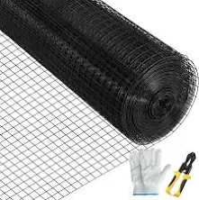 VEVOR 48 in. x 50 ft. Galvanized Steel Hardware Cloth Black