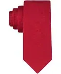 Calvin Klein Men's Silver-Spun Solid Tie - Red - Size One Size