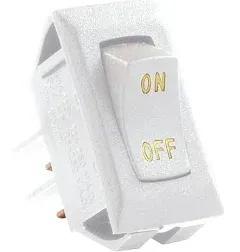 (5-Pk) JR Products On/Off Switch White/Gold 12V 12581-5