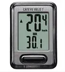 CatEye Velo 7 Bike Computer - Wired, Black