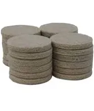 Sheperd 1.5 in. Beige Round Felt Heavy Duty Self-Adhesive Furniture Pads 24-Pack