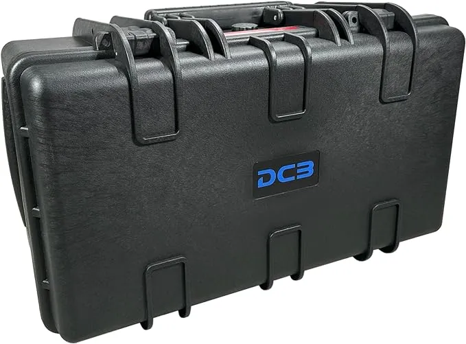 DCB Cases - Element 5573F | 22 x 14 x 10 Ext Dim | IP67 Waterproof | Pluck Foam Insert | Telescoping Handle | Foldable Grip | Resin-Reinforced Injection Molded Plastic | 2 Latch Lid Close | Wheels