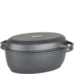 Viking 3-in-1 8.6 Quart Die Cast Oval Roaster with Glass Basting Lid