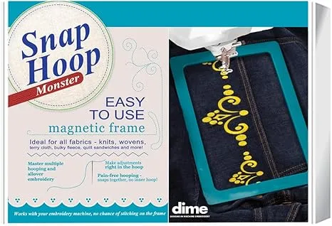 Snap Hoop Monster for Janome® (8" x 14") Magnetic Embroidery Hoop for Machine Embroidery