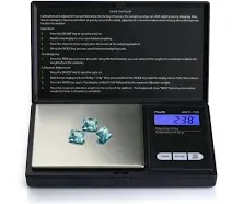 American Weigh Scales AWS-600-BLK Digital Personal Nutrition Scale Pocket Size -