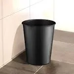 Embossed 1.7 Gallon Waste Basket Monarch Abode Color: Black