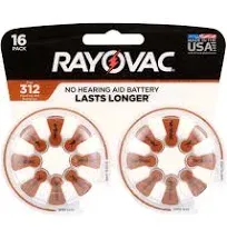 Rayovac Size 312 Hearing Aid Batteries