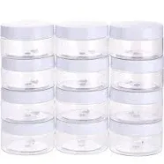 12 Pack Clear Plastic Slime Storage Favor Jars